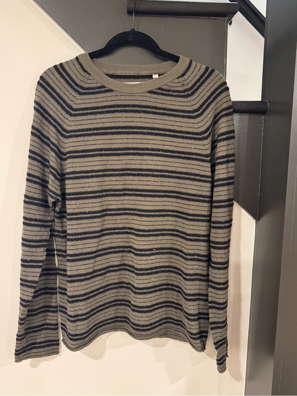 Billy Reid Striped Bouclé Silk Cashmere Blend Sweater